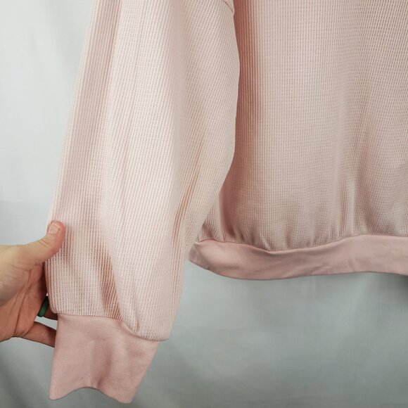 Womens Light Pink Lng Slv Wide V Neck Thermal Insulation Sweater Sz 2XL - Picture 4 of 10